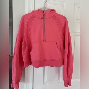 Lululemon Scuba Oversized Half-Zip Hoodie in Raspberry Cream M/L